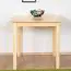 Table en bois de pin massif naturel Junco 233C (carré) - Dimensions 80 x 80 cm