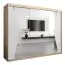 Armoire à portes coulissantes / Penderie Naranco 06 avec miroir, Couleur : Chêne de Sonoma / Blanc mat - Dimensions : 200 x 250 x 62 cm ( H x L x P )