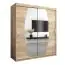 Armoire à portes coulissantes / Penderie Calvitero 04 avec miroir, Couleur : Chêne de Sonoma - Dimensions : 200 x 180 x 62 cm ( H x L x P)