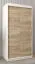 Armoire à portes coulissantes / Penderie Pilatus 01, Couleur : Blanc mat / Chêne de Sonoma - Dimensions : 200 x 100 x 62 cm (H x L x P)