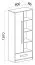 Chambre d'enfant - Armoire à portes battantes / armoire Walter 03, couleur : blanc / gris brillant - 191 x 80 x 40 cm (H x L x P)