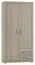 100 cm de large Armoire avec 2 portes, 7 casiers et 2 tiroirs | Couleur : Chêne Sonoma | Profondeur : 40 cm Abbildung