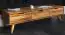 Meuble bas de télévision Timaru 22 en chêne sauvage massif huilé - Dimensions : 33 x 134 x 40 cm (H x L x P)