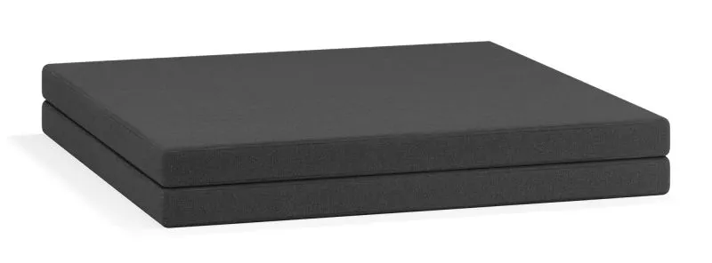 Matelas / Couleur : Gris foncé / Dimensions : 90 x 180 cm / Pliable / Rembourrage agréable / Tissu anti-salissures