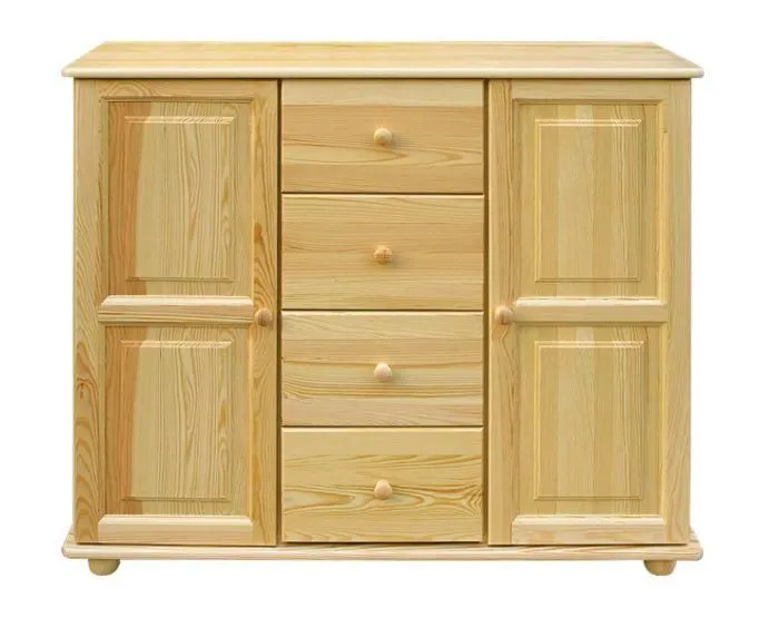 Buffet, Pin massif, Largeur: 121 cm, Couleur: Naturel Abbildung
