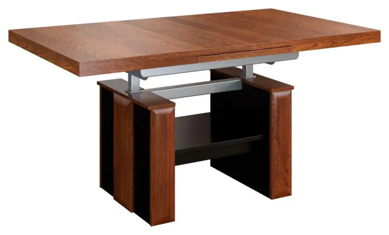 Table basse Table lounge Chêne Couleur: Noisette 61x130x80 cm, Table de salon Table d'appoint Table de club massif partiel Abbildung