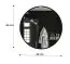 Noble miroir Bernina 02, Couleur : Noir mat - Dimensions : 60 x 60 cm (h x l)