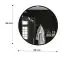 Miroir moderne Bernina 04, Couleur : Noir mat - Dimensions : 80 x 80 cm (h x l)