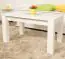 Table basse en bois de pin massif, laqué blanc Junco 484 - Dimensions 90 x 60 x 50 cm (L x P x H)