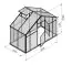Serre - Serre Radicchio XL4, parois : verre trempé 4 mm, toit : 6 mm HKP multiparois, surface au sol : 4,40 m² - Dimensions : 150 x 290 cm (lo x la)