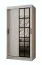 Armoire / Blanc mat / 5 compartiments / 2 tringles / Finition haut de gamme / étroite / 100 x 62 x 200 cm / Armoire à portes coulissantes / Porte miroir décorative