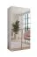 Armoire de chambre à coucher avec miroir / Couleur : Blanc / Fonction Soft-Close / Penderie / Poignées : Cachemire / 1 compartiment / 1 tringle à vêtements / Chants ABS / Dimensions : 100 x 52 x 202 cm