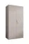 Armoire à portes battantes / Penderie / 1 mètre de large / ABS protection des bords / Poignées : Or / Couleur : Cachemire / Dimensions : 100 x 52 x 202 cm / Pour chambre à coucher
