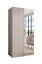 Armoire / 1 porte miroir / Couleur : Cachemire / 1 compartiment / 1 mètre de large / Poignées : Or / 1 tringle à vêtements / Dimensions : 100 x 52 x 202 cm / Fonction Soft-Close