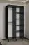 Armoire avec deux barres de penderie Jotunheimen 182, couleur : noir - dimensions : 208 x 100,5 x 62 cm (h x l x p)