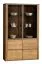 Vitrine Jussara 04 | Chêne partiellement massif | Finition ambre | 201 x 124 x 42 cm | Rangement optimal