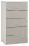 Commode Bellaco 30, couleur : blanc / gris - Dimensions : 114 x 63 x 47 cm (h x l x p)