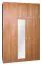 150 cm de large Armoire avec 7 casiers et 6 portes | Couleur: Aulne Abbildung