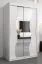 120 cm de large Armoire avec 5 casiers et 2 portes | Couleur: Blanc Abbildung