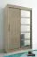 150 cm de large Armoire à portes coulissantes avec 2 portes | 5 casiers | 2 tringles à vêtements | Couleur: Chêne Sonoma Abbildung