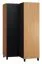 102 cm de large Armoire avec 2 portes | Couleur : Chêne / Noir Abbildung
