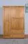 Armoire | 3 portes battantes | 2 tiroirs | 5 casiers | avec tringle à vêtements | 135 cm de large | Bois massif | Couleur: Aulne Abbildung