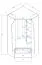 87 cm de large Armoire avec 2 portes, 4 casiers et 2 tiroirs | Couleur: Chêne | Profondeur: 87 cm Abbildung