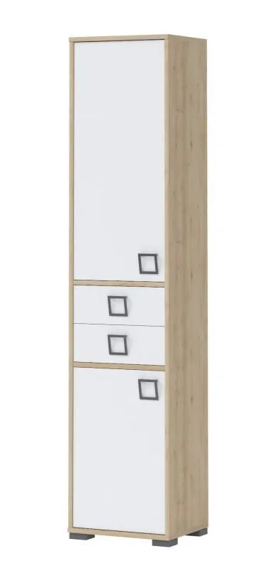 Armoire enfant Benjamin 25 | Hêtre / Blanc | 198 x 44 x 37 cm | Design moderne & pratique