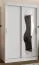Armoire à portes coulissantes Lagginhorn 06 | 1,2 m | Blanc | Porte miroir | 5 compartiments | 2 tringles