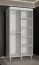 Armoire étroite Jotunheimen 157, couleur : blanc - dimensions : 208 x 100,5 x 62 cm (h x l x p)