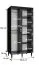 Noble armoire à portes coulissantes avec deux barres de penderie Jotunheimen 86, couleur : noir - Dimensions : 208 x 100,5 x 62 cm (H x L x P)