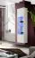 Mur de salon avec fonction push-to-open Hompland 38, Couleur : Blanc - dimensions : 170 x 260 x 40 cm (h x l x p), avec éclairage LED bleu