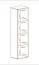 Vitrine suspendue en verre Raudberg 14 | Blanc brillant | 170 x 40 x 29 cm | Éclairage LED