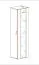 Vitrine suspendue en verre Raudberg 14 | Blanc brillant | 170 x 40 x 29 cm | Éclairage LED