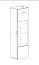 Elégante vitrine suspendue Raudberg 19, Couleur : Blanc / Noir - dimensions : 170 x 40 x 29 cm (h x l x p), avec fonction push-to-open