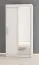 100 cm de large Armoire avec 5 casiers et 2 portes | Couleur : Blanc Abbildung
