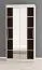 100 cm de large Armoire avec 5 casiers et 2 portes | Couleur : Blanc / Noir Abbildung