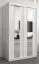 120 cm de large Armoire à portes coulissantes avec 5 casiers et 2 portes | Couleur: Blanc | Laminée Abbildung