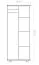 92 cm de large Armoire avec 2 portes | Couleur: Blanc Abbildung