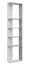 Chambre d'enfant - Étagère Luis 07, couleur : blanc chêne / gris - 218 x 50 x 22 cm (h x l x p)