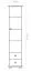 Armoire en pin massif blanc Junco 36 - Dimensions : 195 x 45 x 42 cm (H x L x P)