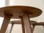 Table basse ronde Erdre 03 | 50 cm diamètre | Chêne massif tabac huilé | 3 pieds | 50 x 50 x 41,5 cm