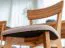 Chaise en chêne massif | Assise rembourrée beige | Design élégant | 85,5 x 46,5 x 50 cm | Finition huilée