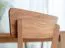 Chaise en chêne massif | Assise rembourrée beige | Design élégant | 85,5 x 46,5 x 50 cm | Finition huilée