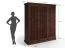 Armoire à portes battantes / Penderie / Pin finlandais massif / Couleur : Tabacco / Durable / Dimensions : 212,5 x 188,5 x 63 cm / Veinage naturel