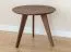 Table basse ronde Erdre 03 | 50 cm diamètre | Chêne massif tabac huilé | 3 pieds | 50 x 50 x 41,5 cm