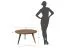 Table basse ronde en chêne massif | 90 cm diamètre | Finition Tabacco | Erdre 04 | 90 x 90 x 48 cm