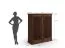 Armoire / Pin finlandais massif / Couleur : Tabacco / Poignées : Argent vieilli / Dimensions : 147 x 129 x 54 cm / Deux portes / Robuste / Veinage naturel