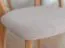 Chaise en chêne massif | Assise rembourrée beige | Design élégant | 85,5 x 46,5 x 50 cm | Finition huilée
