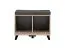 Banc de rangement Vracar 07 | Chêne gris & Gris | Assise rembourrée | 1 porte basculante | 52,5 x 68 x 35 cm